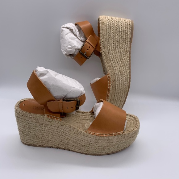 Soludos Minorca Leather Wedge High Platform - Picture 5 of 7